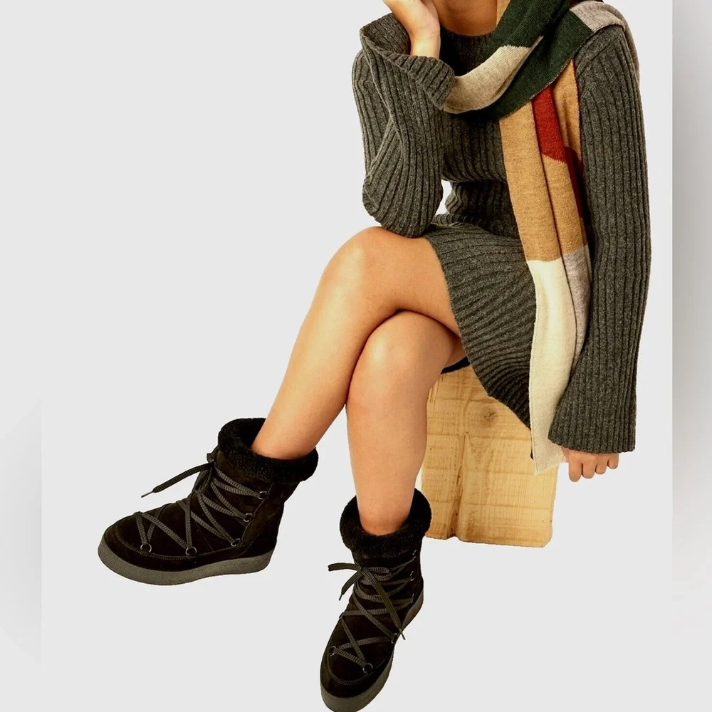 Le Canadienne waterproof genuine shearling lined boots